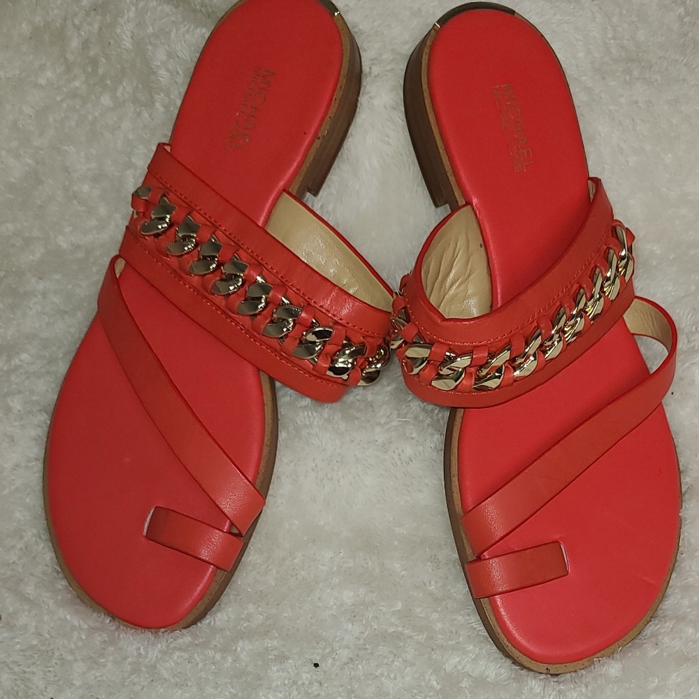 NwoT Michael Kors Bergen sea coral sandal - Picture 2 of 6